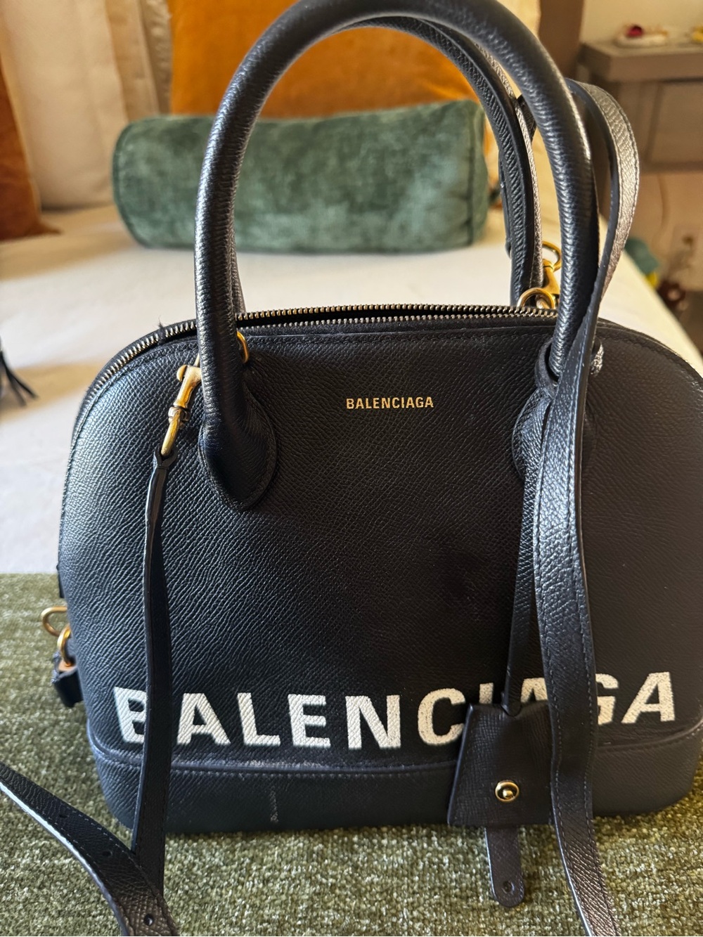 Balenciaga Black Satchel with White Logo - Picture 5 of 9